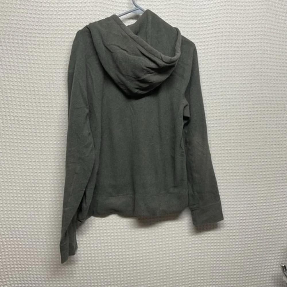 The North Face Gray Long Sleeve Hooded Pockets Fleece Hoodies Sweatshirt Men‎ M